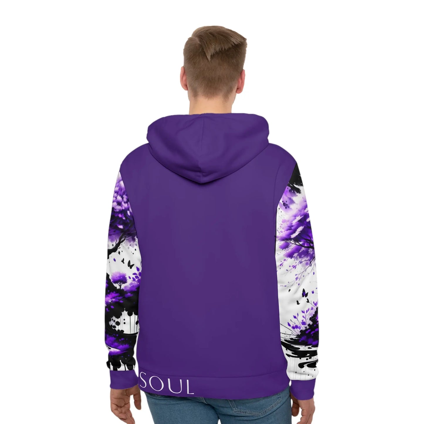 Crown Chakra Tree Purple Hoodie Printify