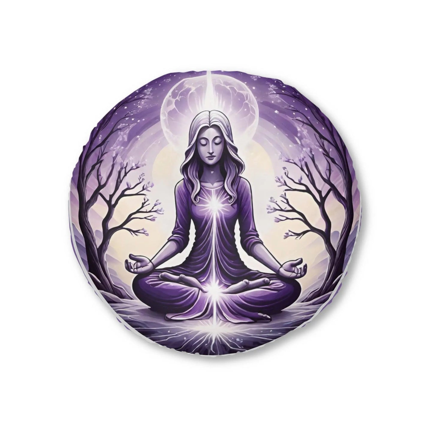Zen Meditation Pillow, Round Printify