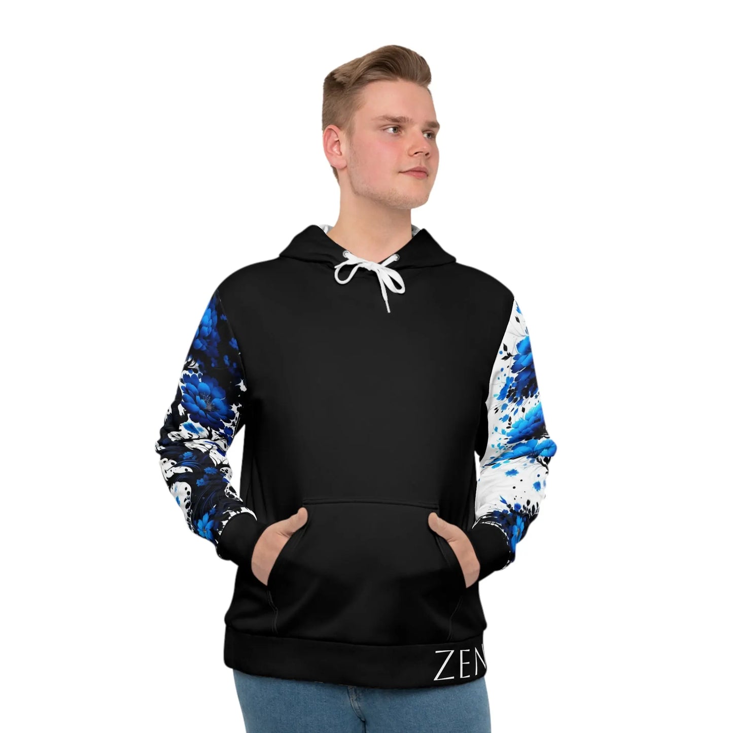 Throat Chakra Tree Black Hoodie Printify