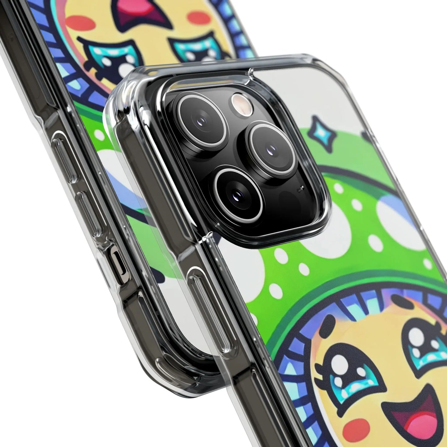 Cute Mushroom Magnetic Clear Impact Case for iPhone - Fun & Whimsical Phone Protection Printify