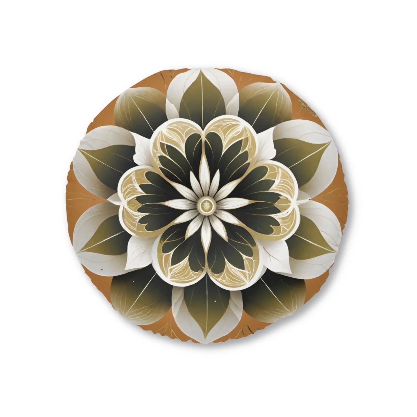 Floral Meditation Pillow, Round Printify