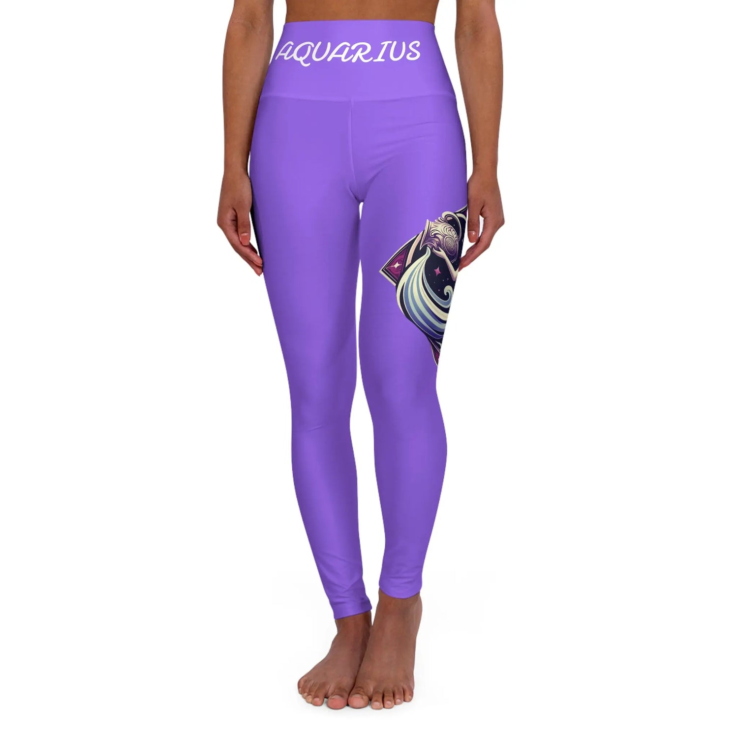 Aquarius Amethyst High Waisted Yoga Leggings (AOP) Printify