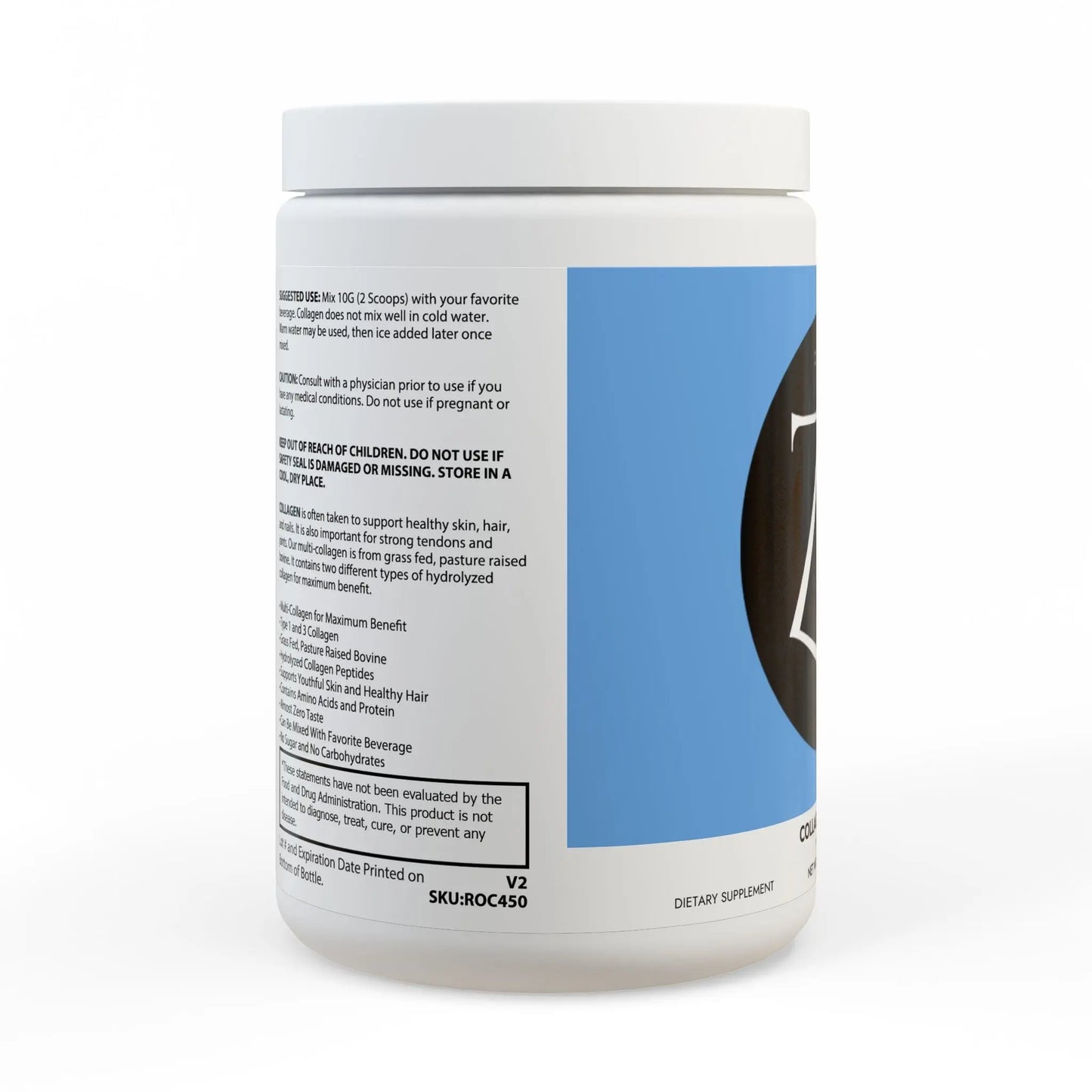 Collagen Peptides Type I & III Supplement (350g, 12.3oz) Printify