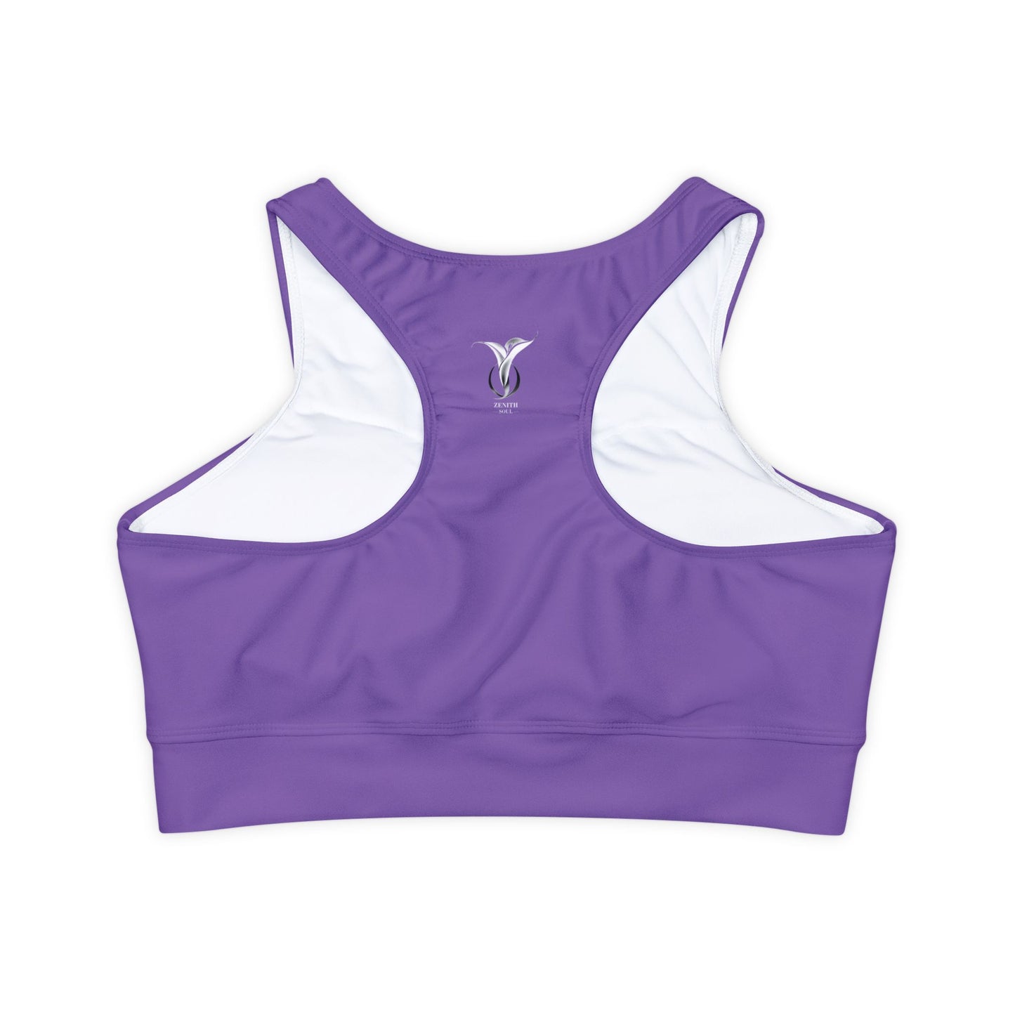 Sagittarius Lilac Fully Lined, Padded Sports Bra (AOP)