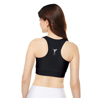 Tranquil Space Fully Lined, Padded Sports Bra (AOP)