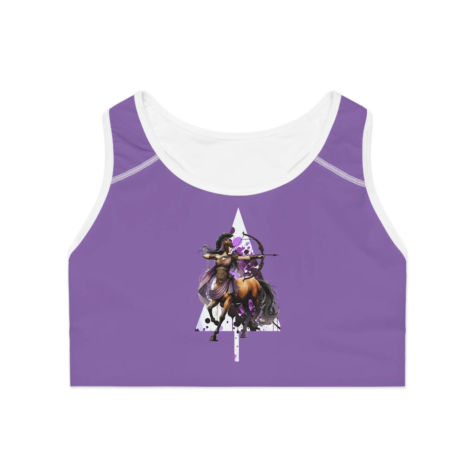 Sagittarius Lilac Sports Bra (AOP) Printify