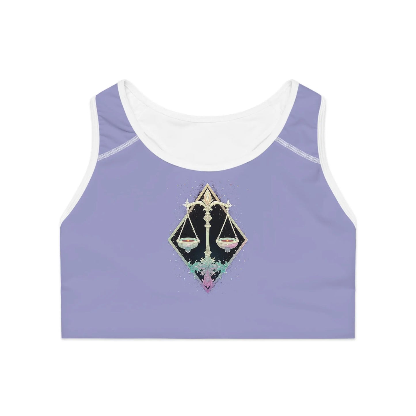 Libra Bluebell Sports Bra (AOP) Printify