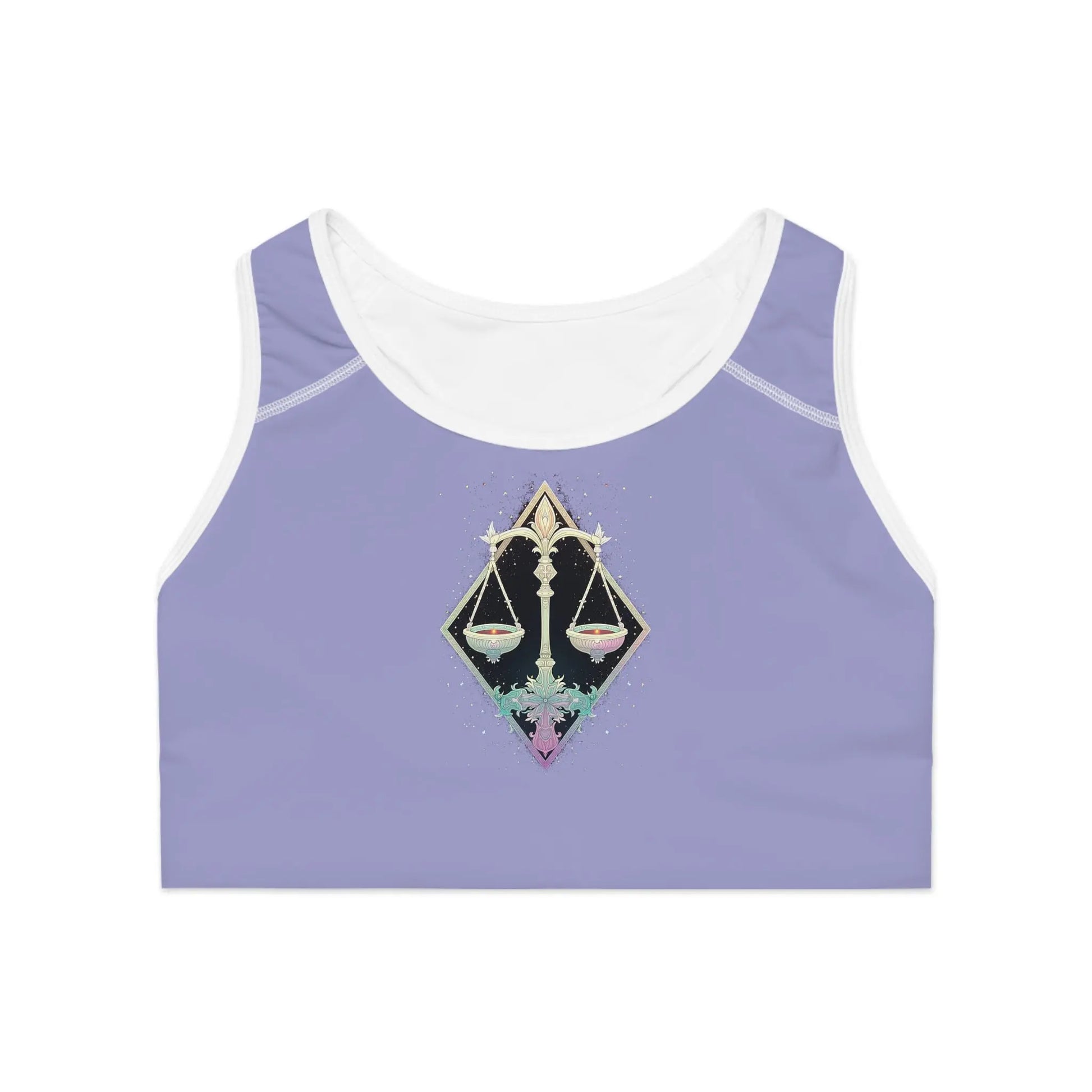 Libra Bluebell Sports Bra (AOP) Printify