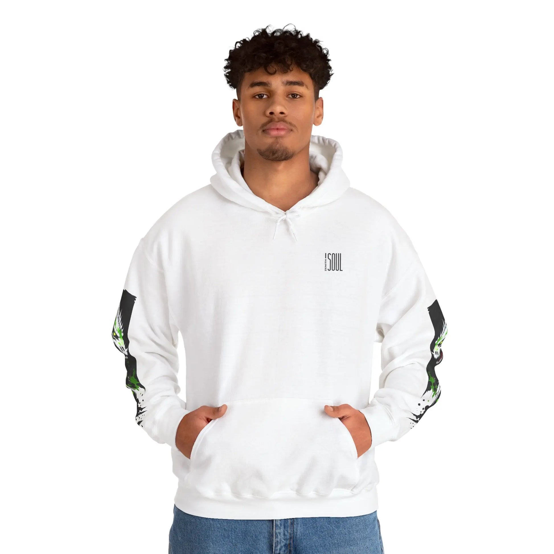 Green Dragon Hooded Sweatshirt Printify