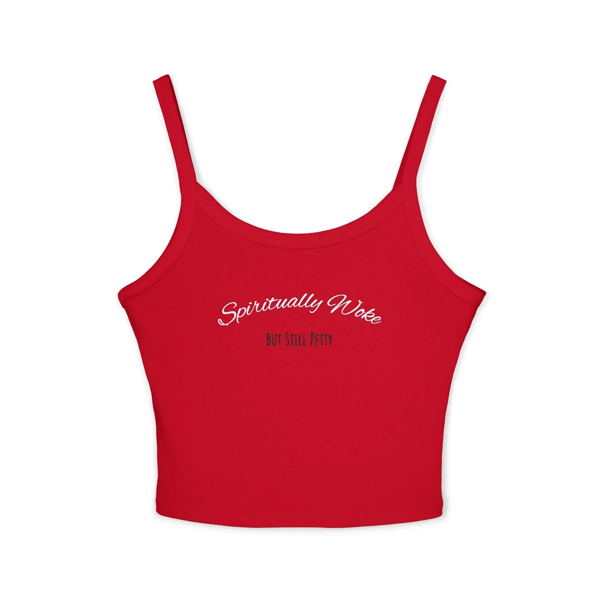 Spiritually Woke Spaghetti Strap Tank Top Printify