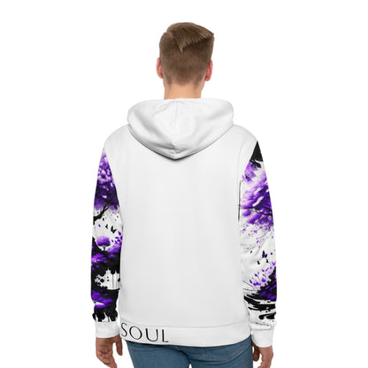 Crown Chakra Tree White Hoodie