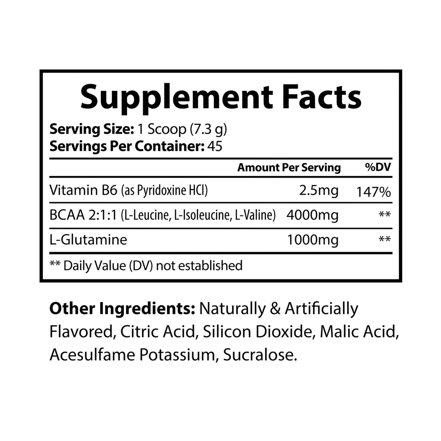 BCAA Supplement, Watermelon (325g, 11.46oz, 45 servings) Printify