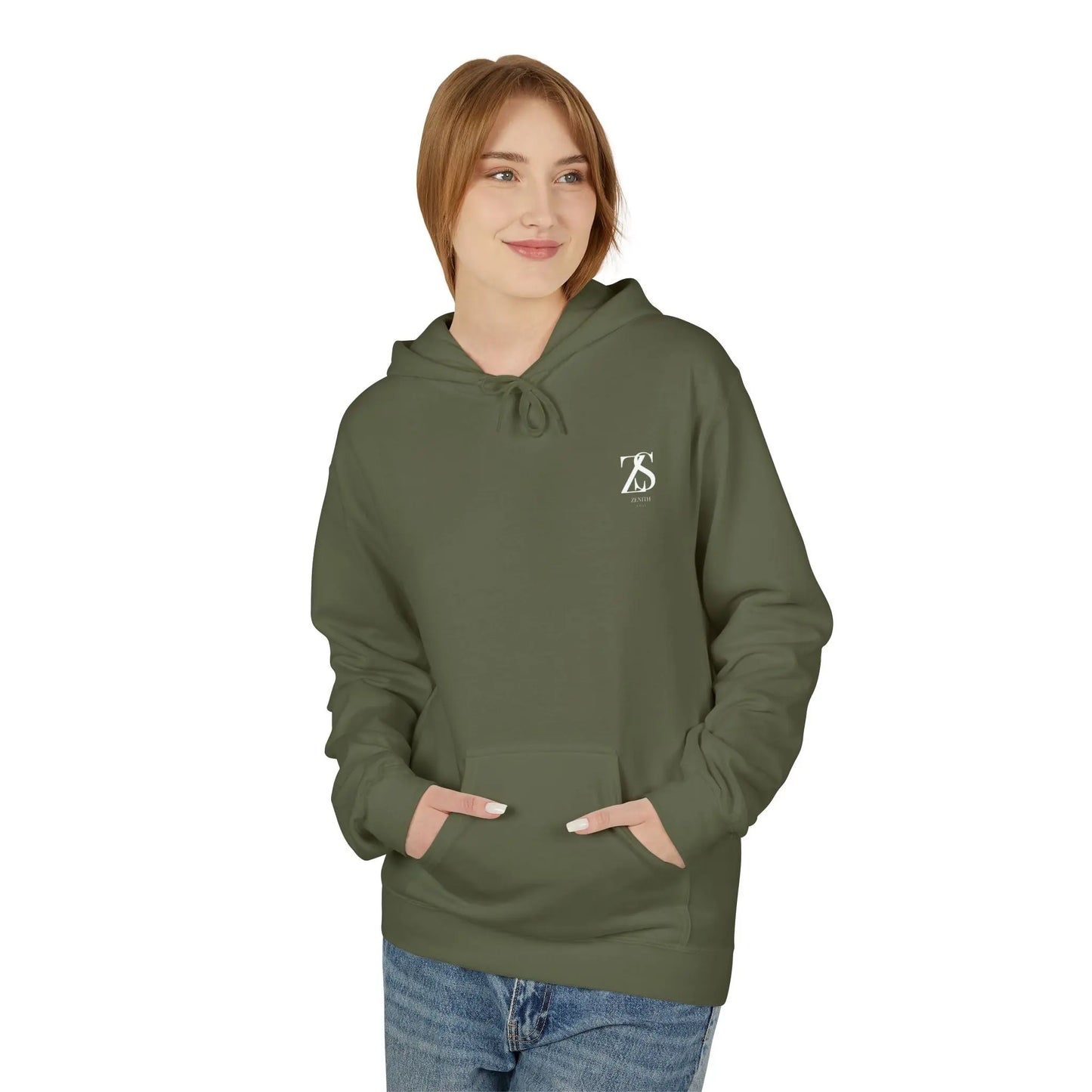 Zenith Comfort Midweight Soft style Fleece Hoodie Printify