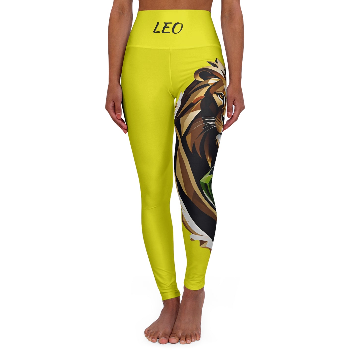 Leo Peridot High Waisted Yoga Leggings (AOP)