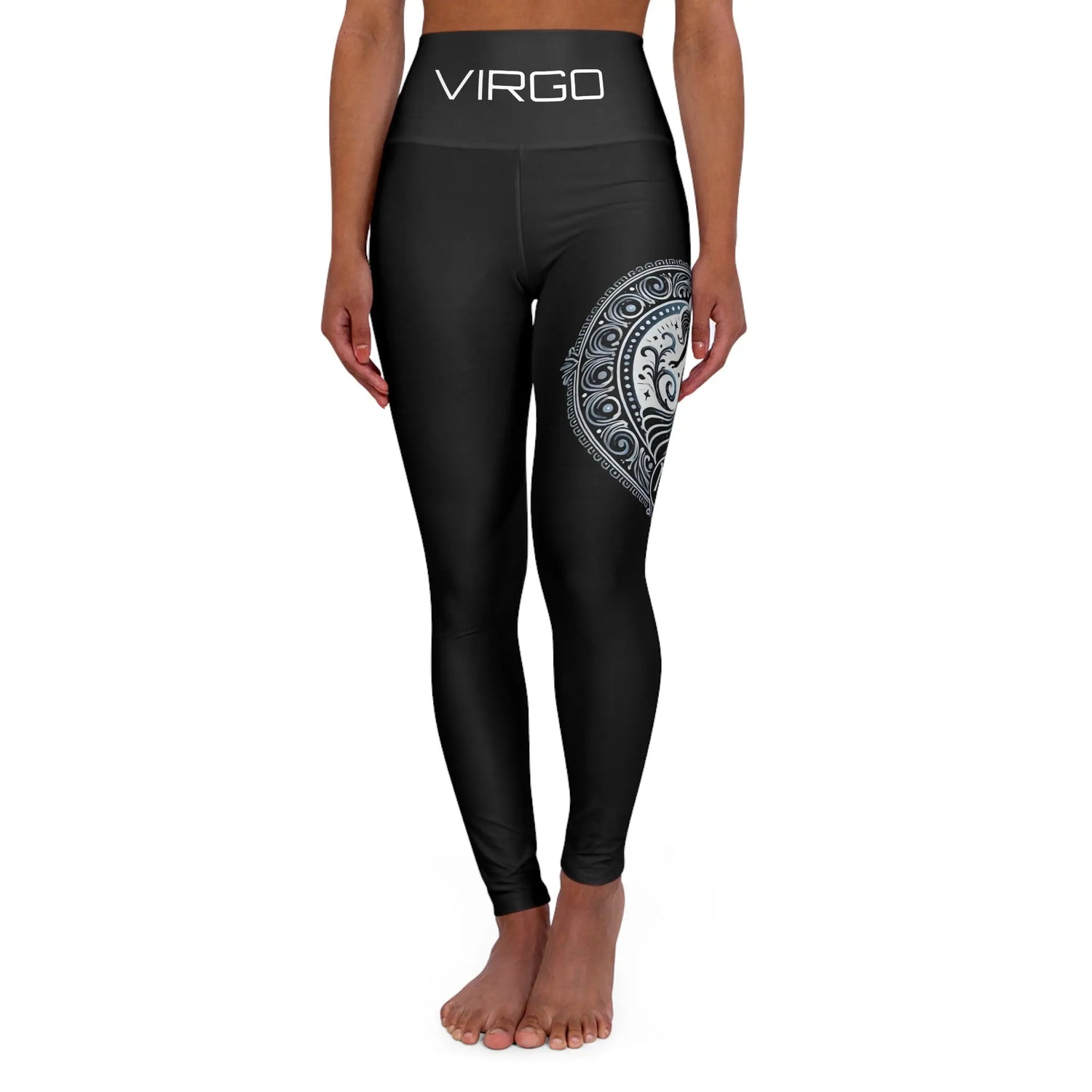 Virgo Black High Waisted Yoga Leggings (AOP) Printify