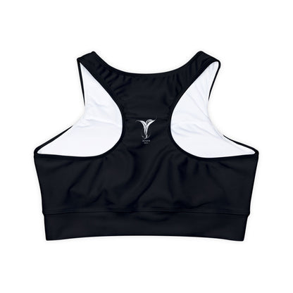 Tranquil Space Fully Lined, Padded Sports Bra (AOP)