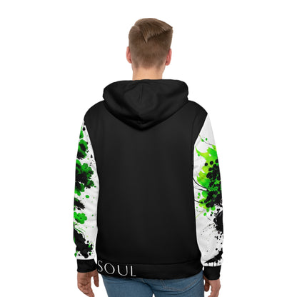 Heart Chakra Tree Black Hoodie