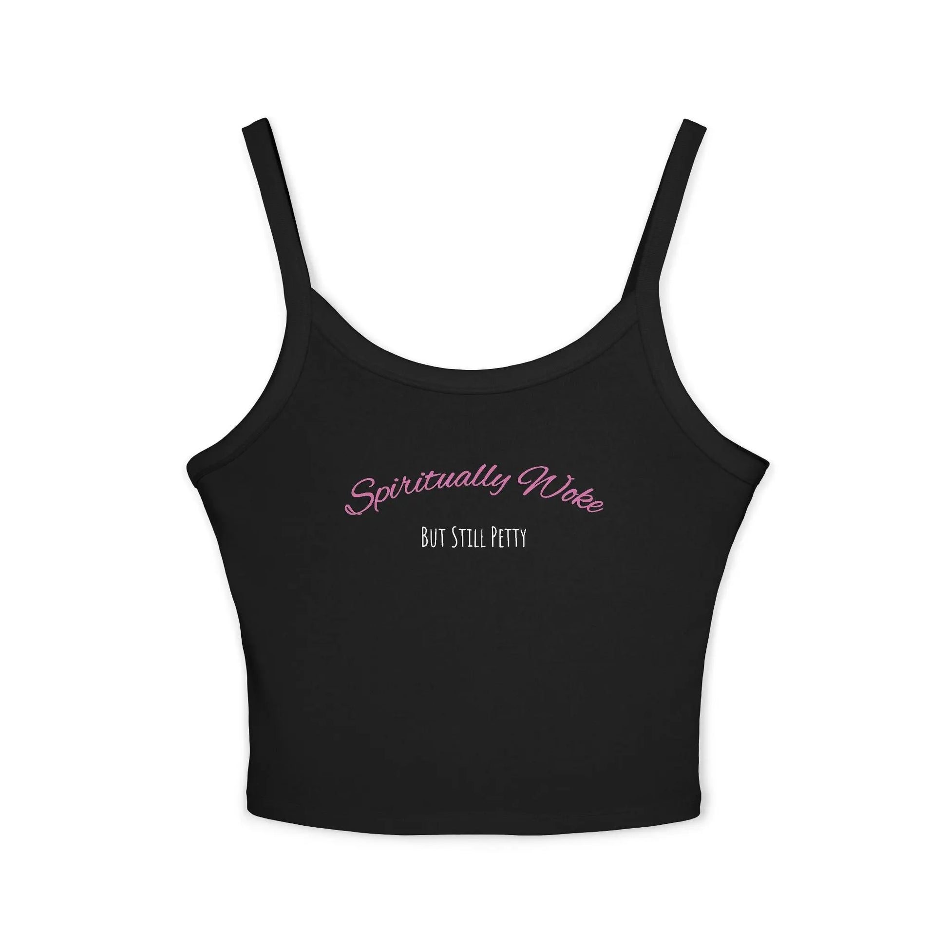 Spiritually Woke Spaghetti Strap Tank Top Printify