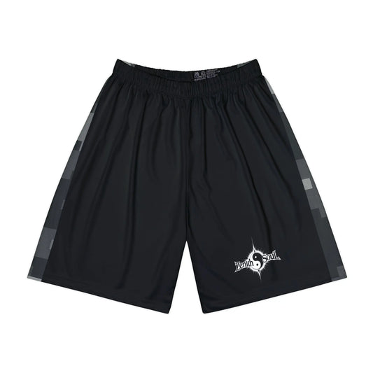 Camo Men’s Sports Shorts Black (AOP) Printify