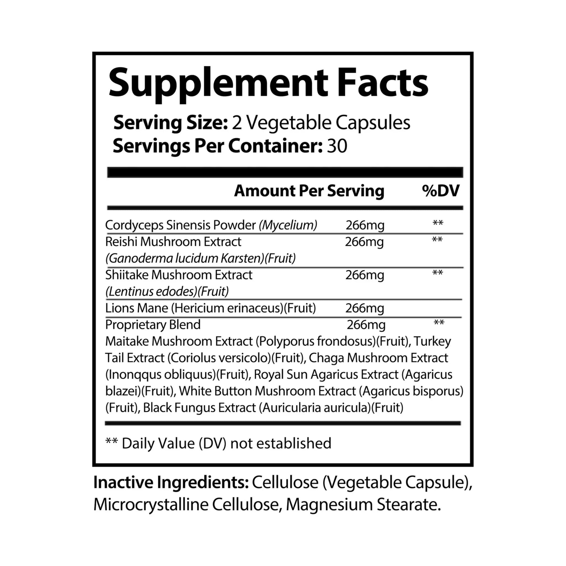 Mushroom Blend Supplement (60 Capsules) Printify