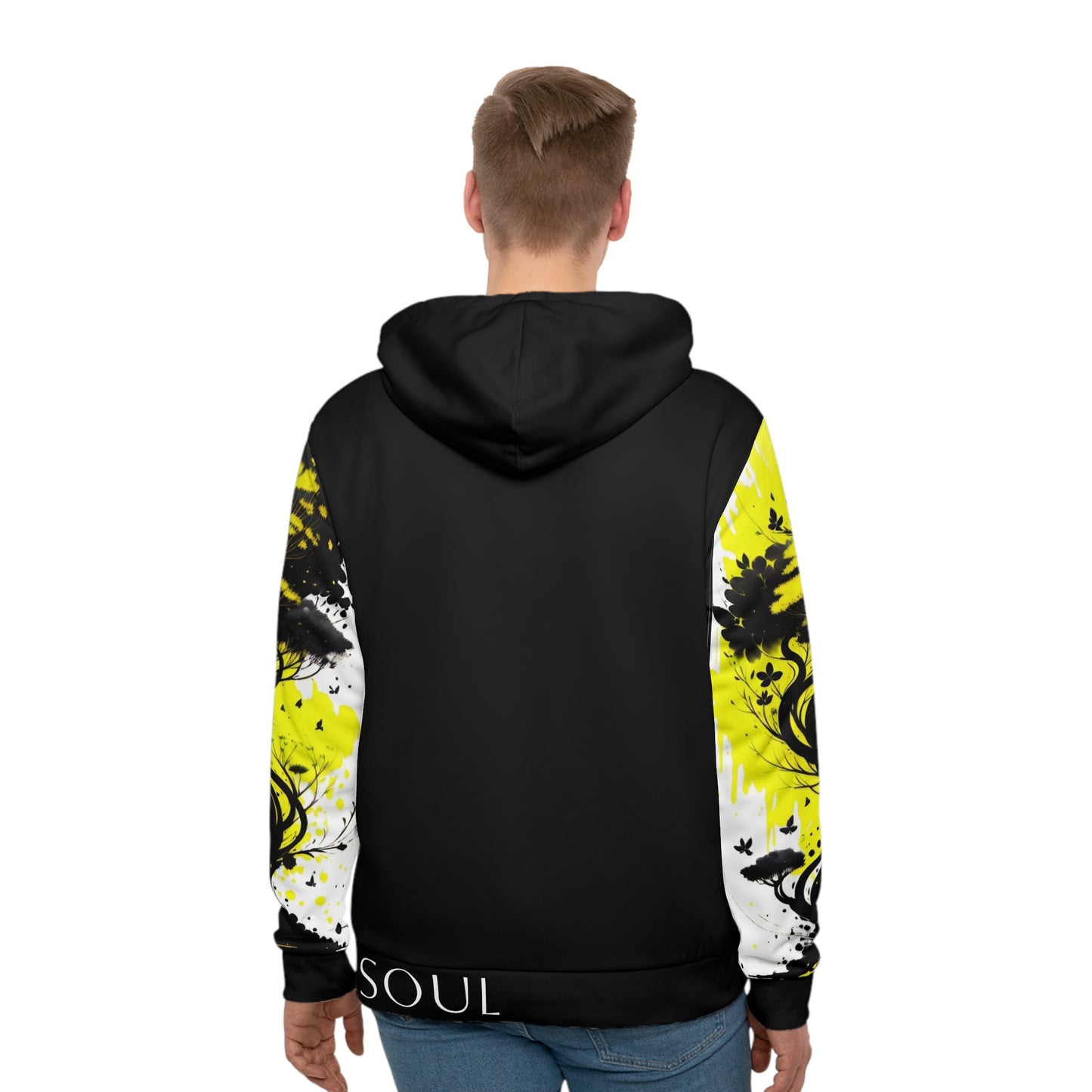 Solar Plexus Chakra Tree Black Hoodie