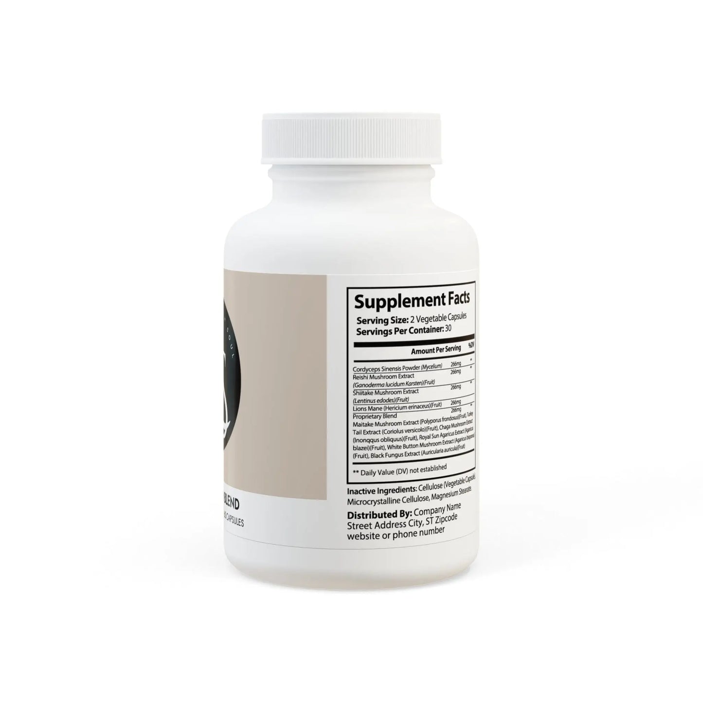 Mushroom Blend Supplement (60 Capsules) Printify
