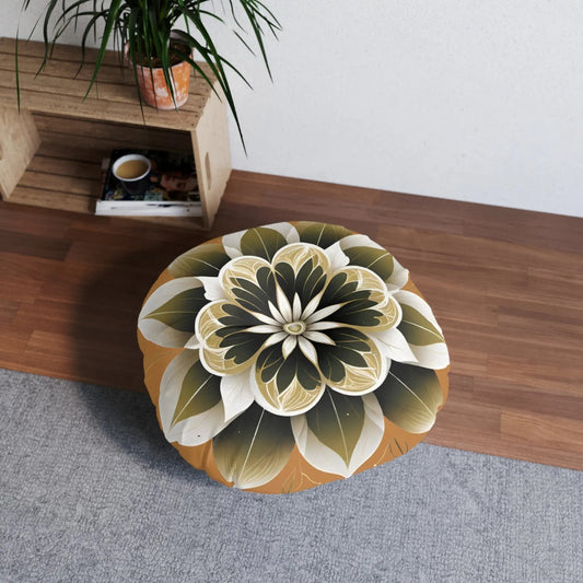 Floral Meditation Pillow, Round Printify