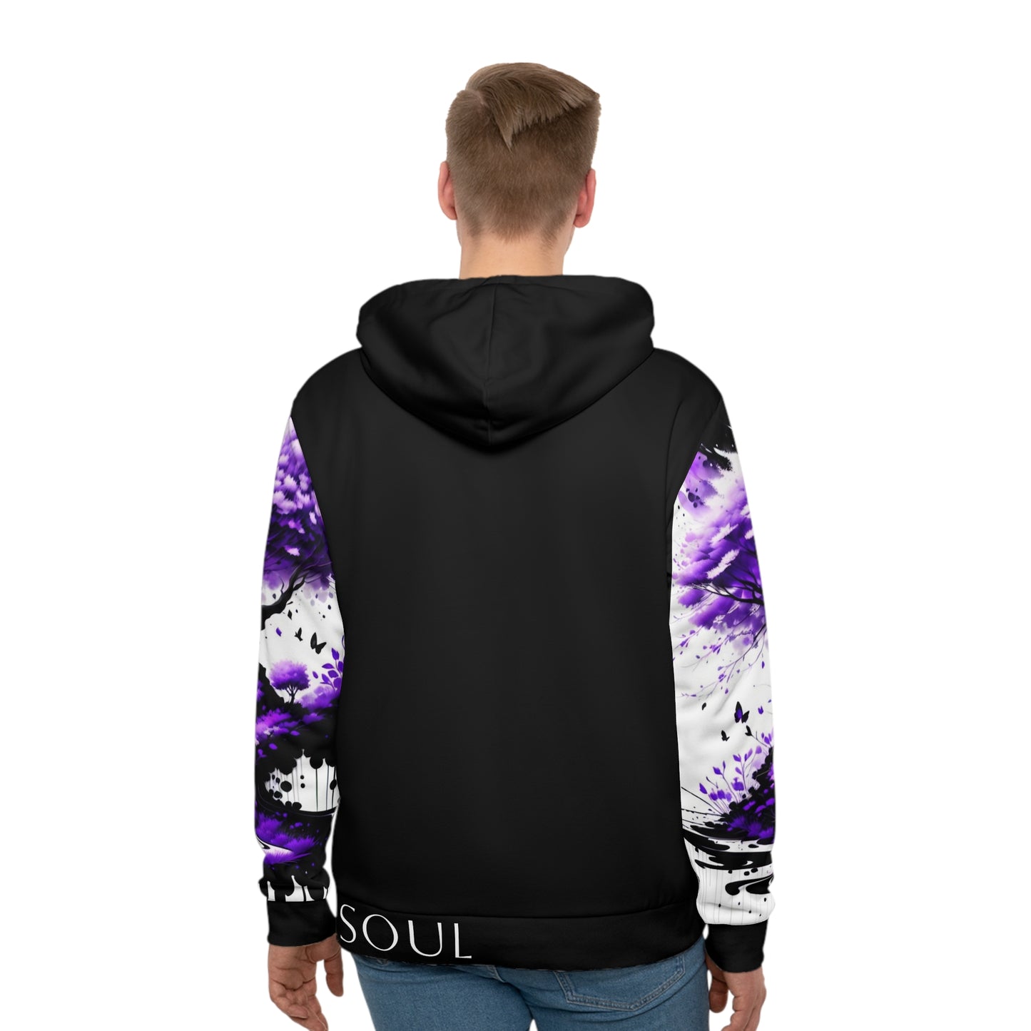 Crown Chakra Tree Black Hoodie