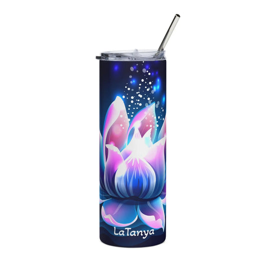 Customized Bloom & Flow Lotus Stainless Steel Tumbler, 20oz 