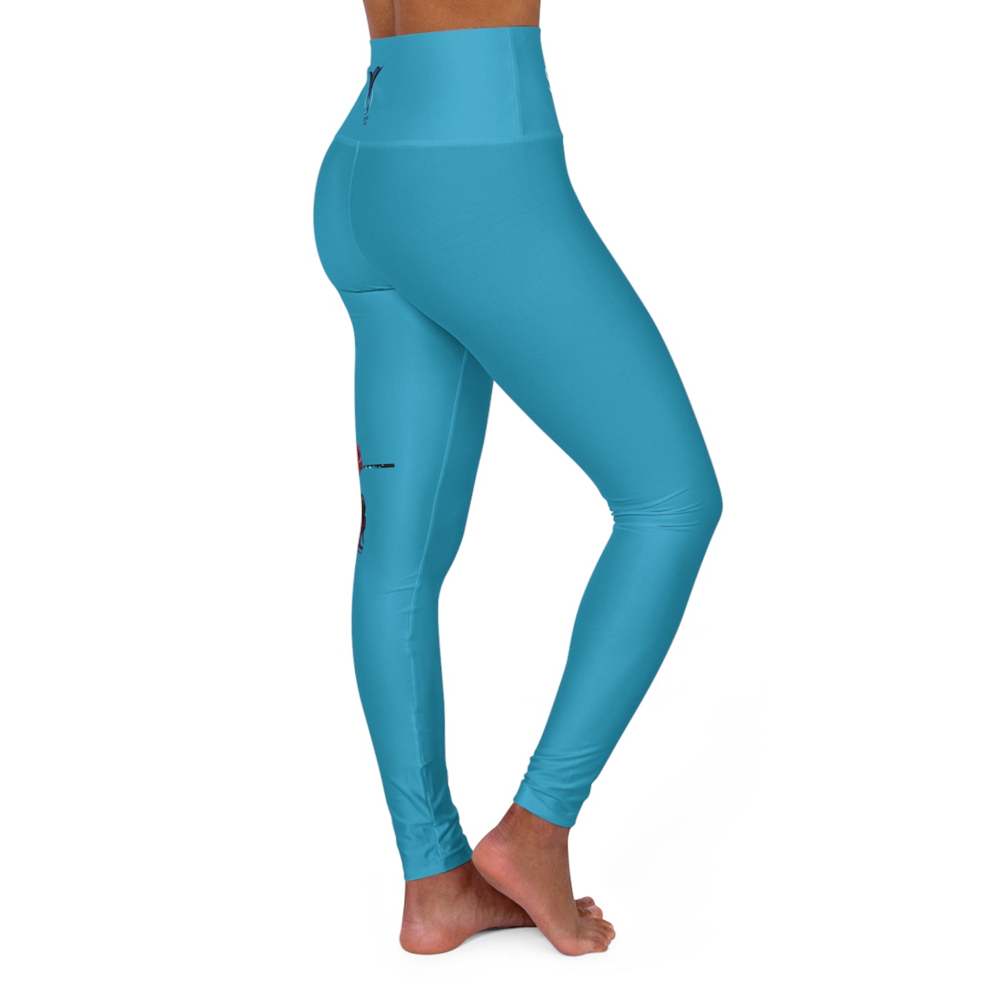 Sagittarius Turquoise High Waisted Yoga Leggings (AOP)