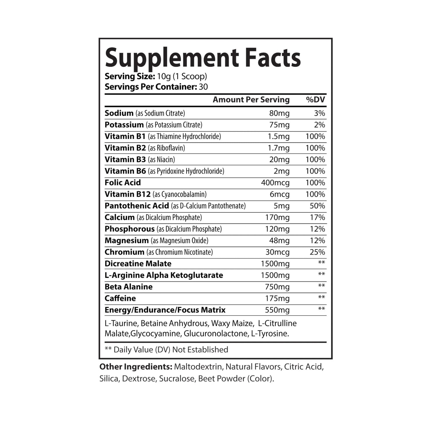 Pre-Workout Supplement, Watermelon (300g, 10.58oz) Printify