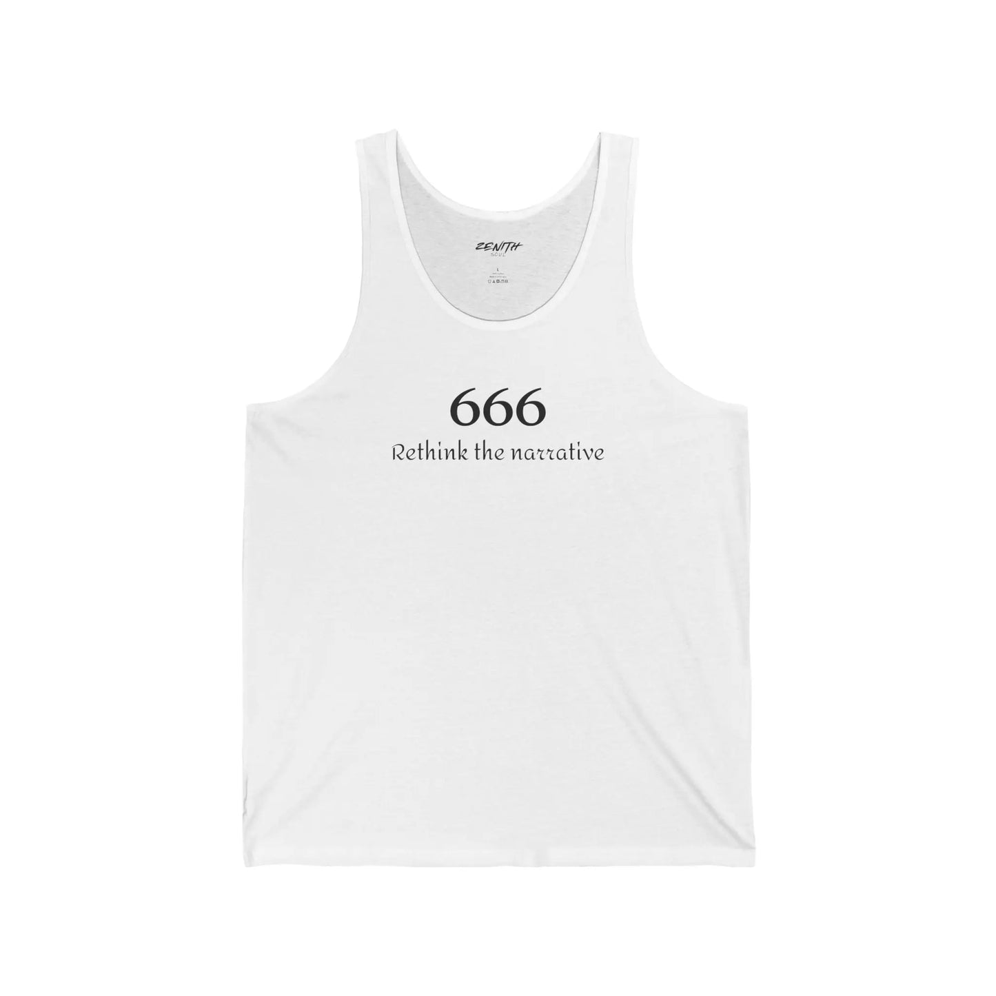 666- Rethink the Narrative Jersey Tank Printify