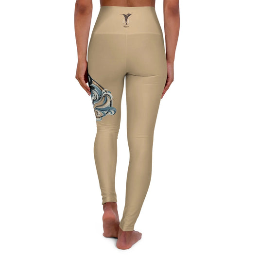 Taurus Tan High Waisted Yoga Leggings (AOP) Printify