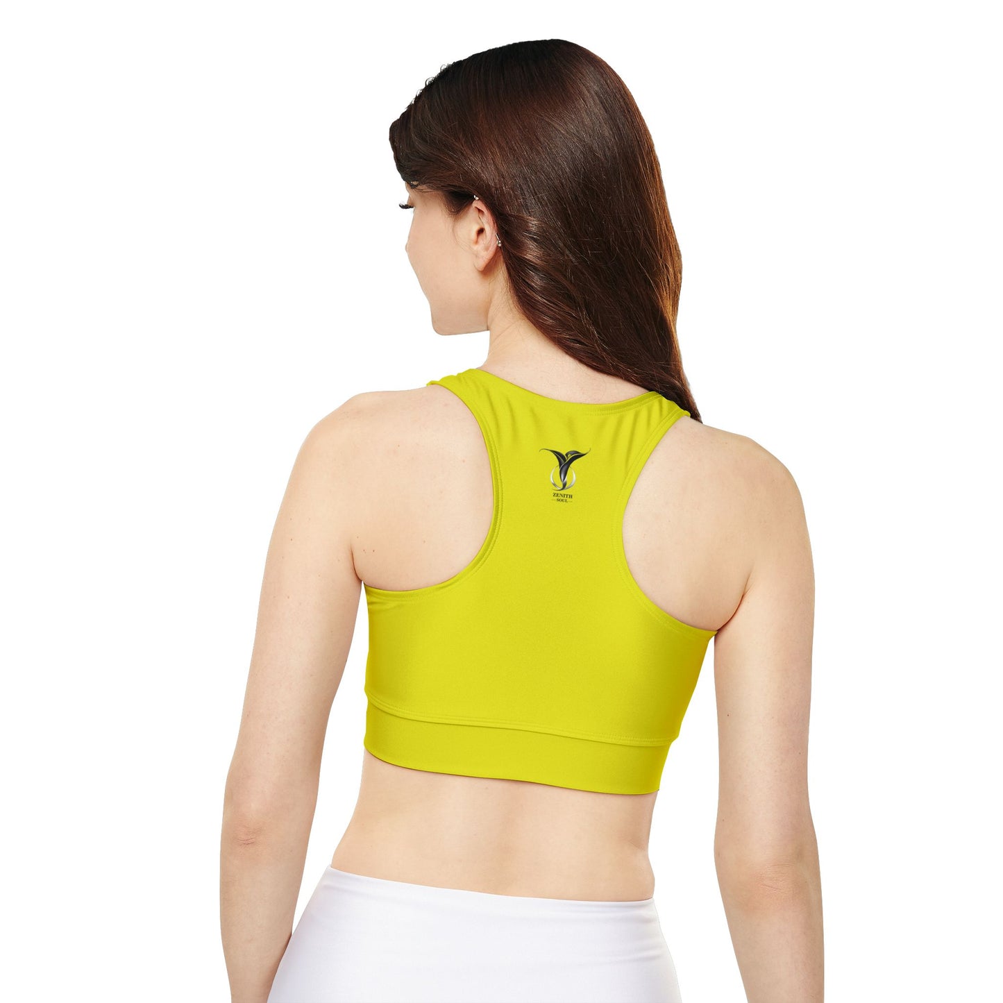 Leo Peridot Fully Lined, Padded Sports Bra (AOP)