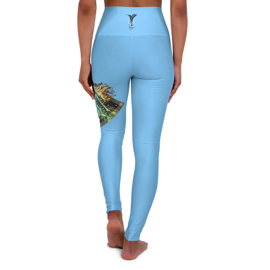 Gemini Sky Blue High Waisted Yoga Leggings (AOP) Printify