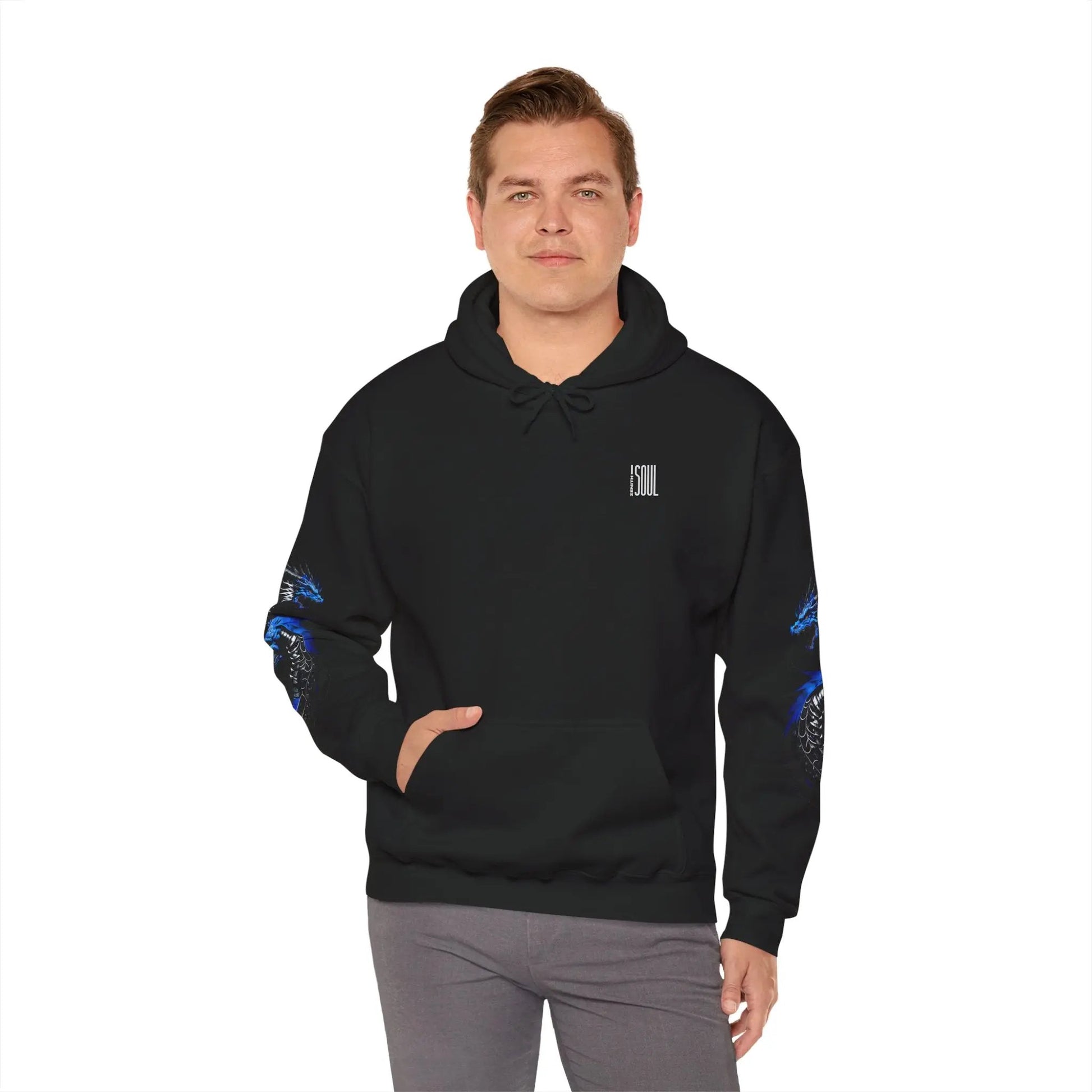 Blue Dragon Hooded Sweatshirt Printify