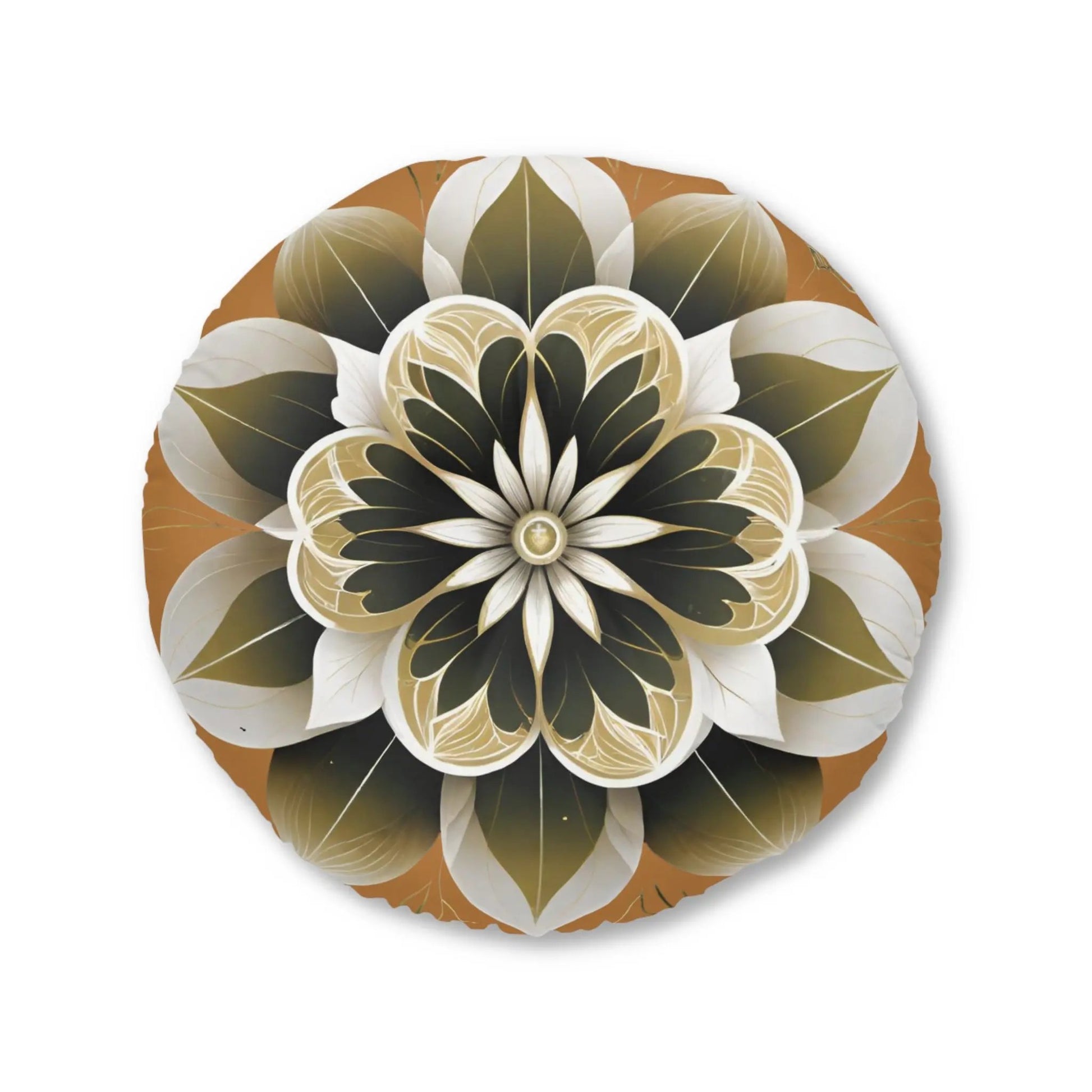 Floral Meditation Pillow, Round Printify