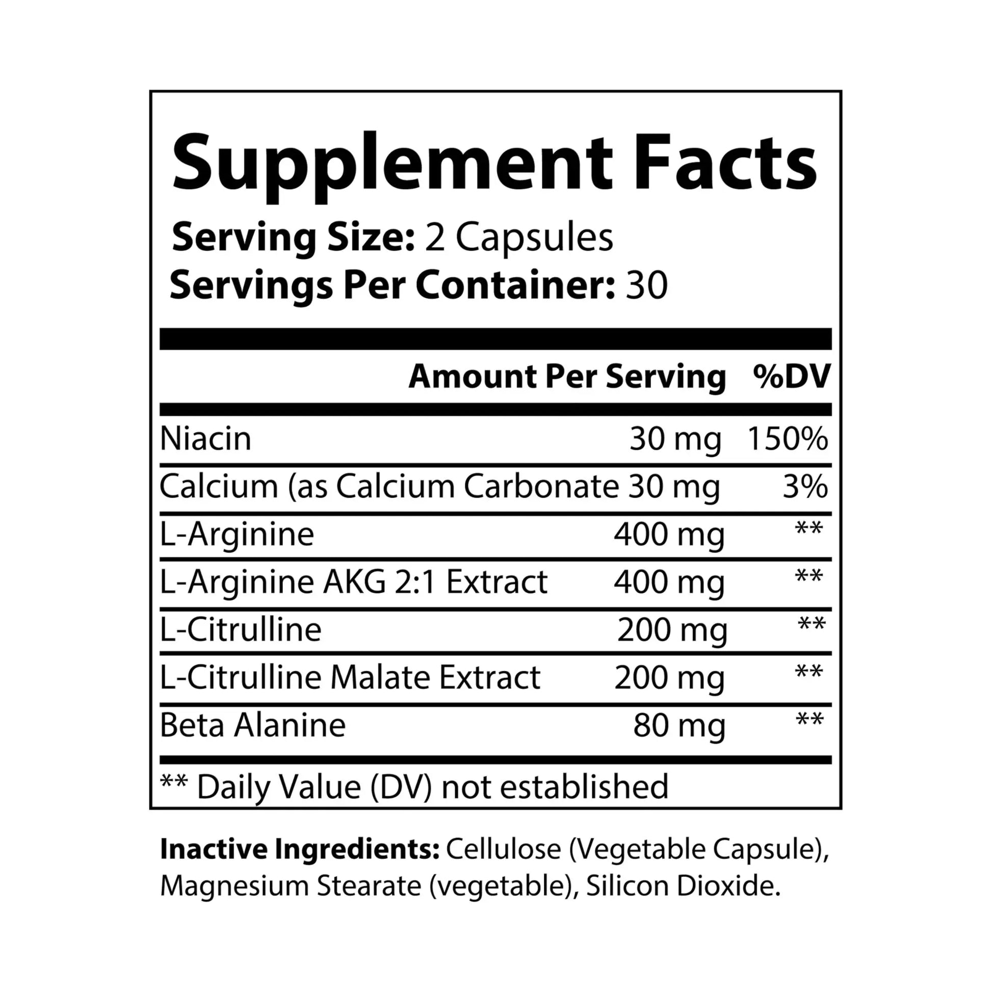 L-Arginine Supplement (60 Capsules) Printify