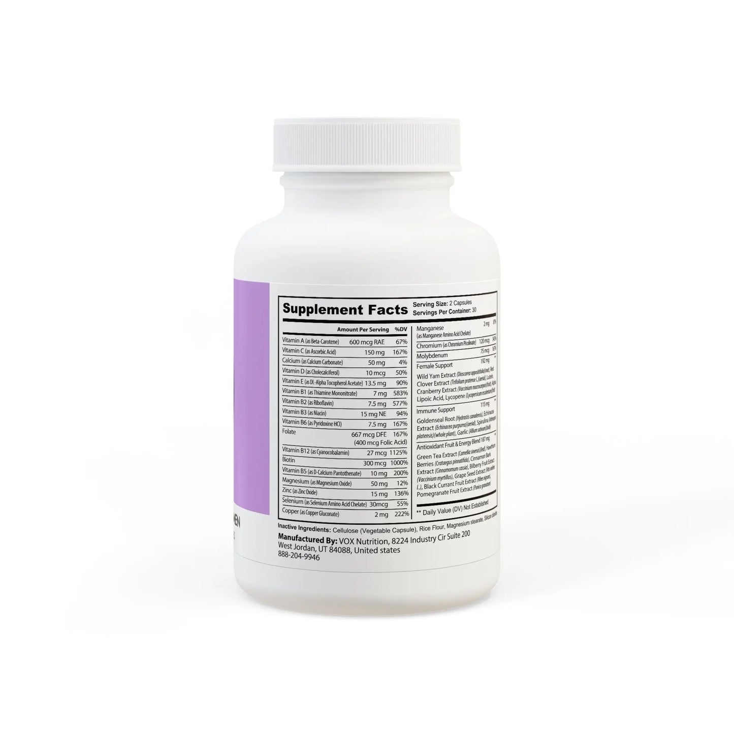 Multivitamin for Women Supplement (60 Capsules) Printify