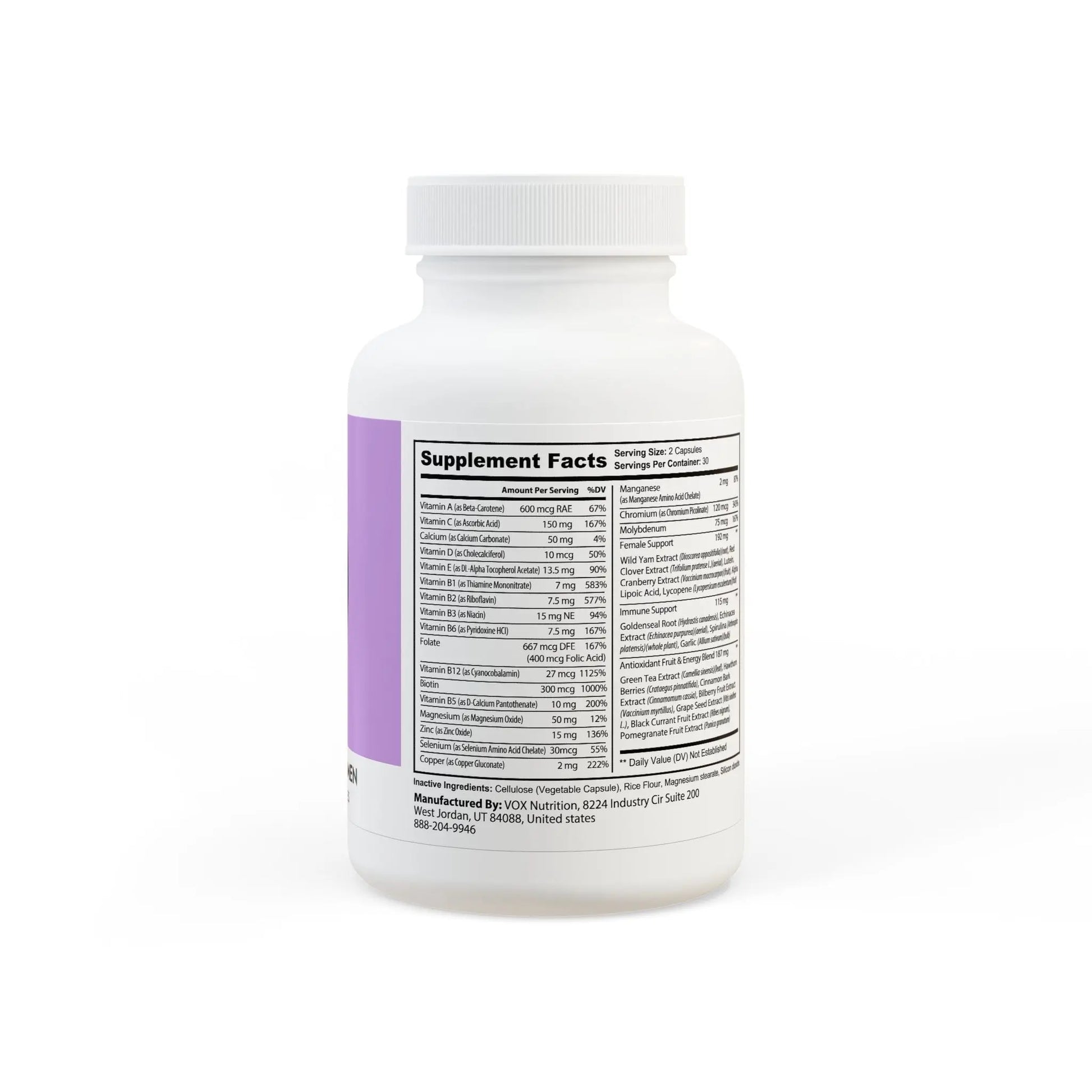 Multivitamin for Women Supplement (60 Capsules) Printify