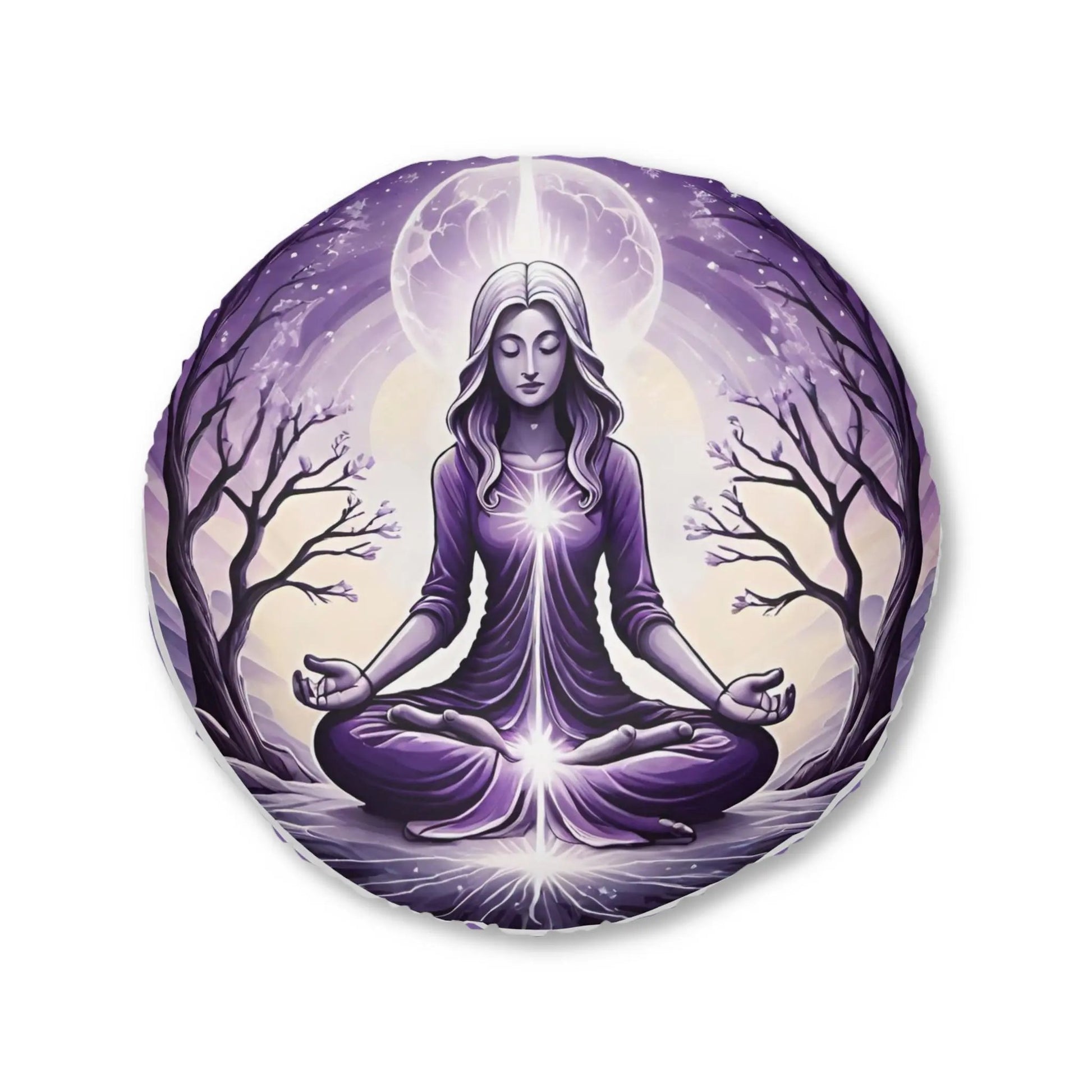 Zen Meditation Pillow, Round Printify