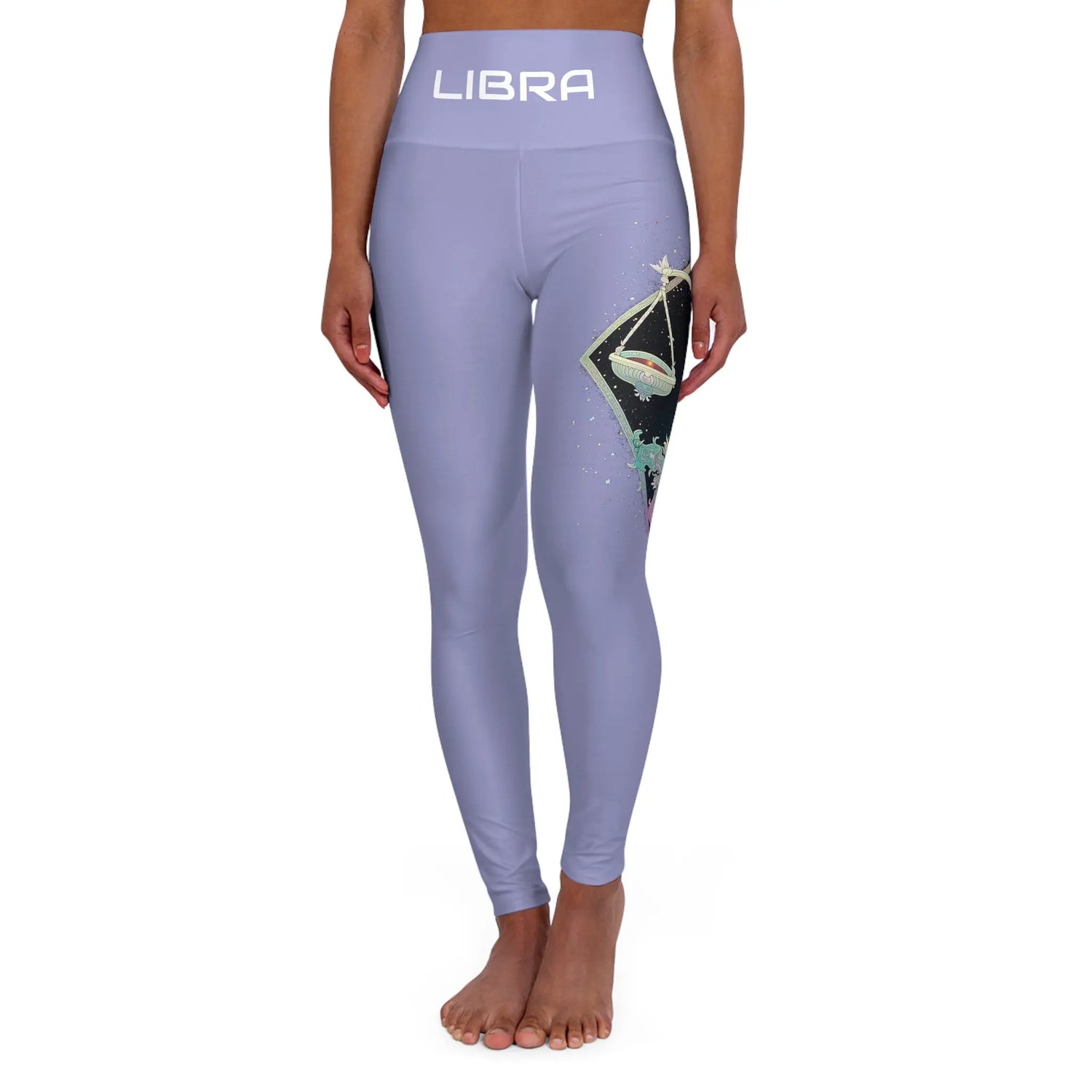 Libra Bluebell High Waisted Yoga Leggings (AOP) Printify
