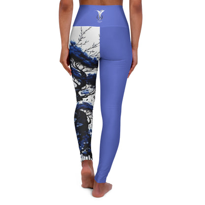 3rd Eye Chakra Tree Blue High Waisted Yoga Leggings (AOP)