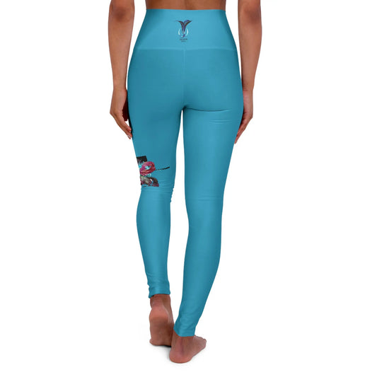 Sagittarius Turquoise High Waisted Yoga Leggings (AOP) Printify
