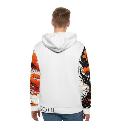 Sacral Chakra Tree White Hoodie