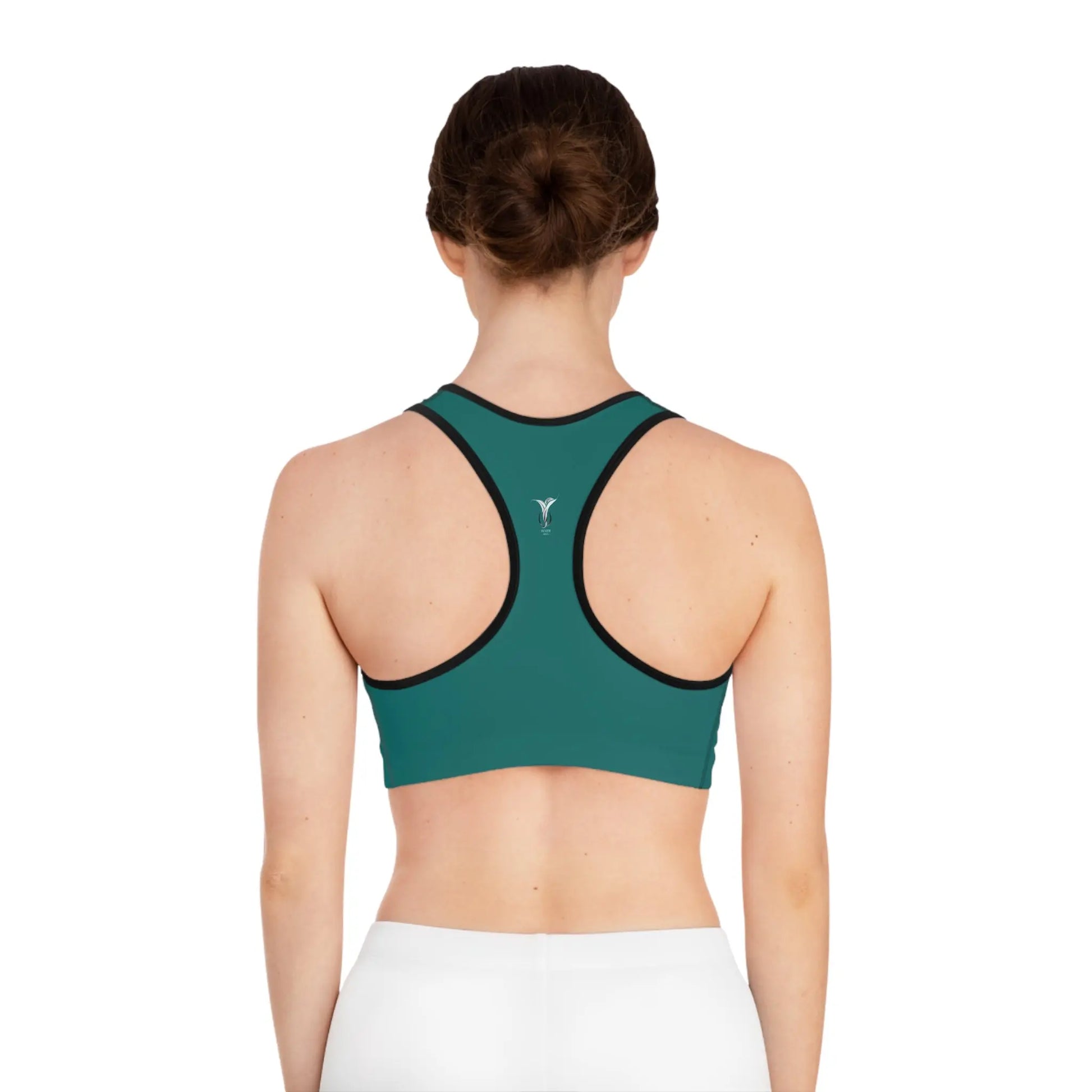 Pisces Dark Aquamarine Sports Bra (AOP) Printify