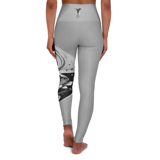 Pisces Gray High Waisted Yoga Leggings (AOP) Printify
